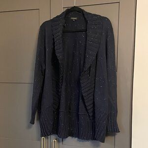 Navy Open Front Cardigan